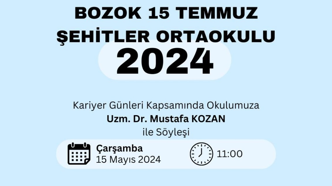 Uz. Dr. Mustafa Kozan İle Kariyer Söyleşisi